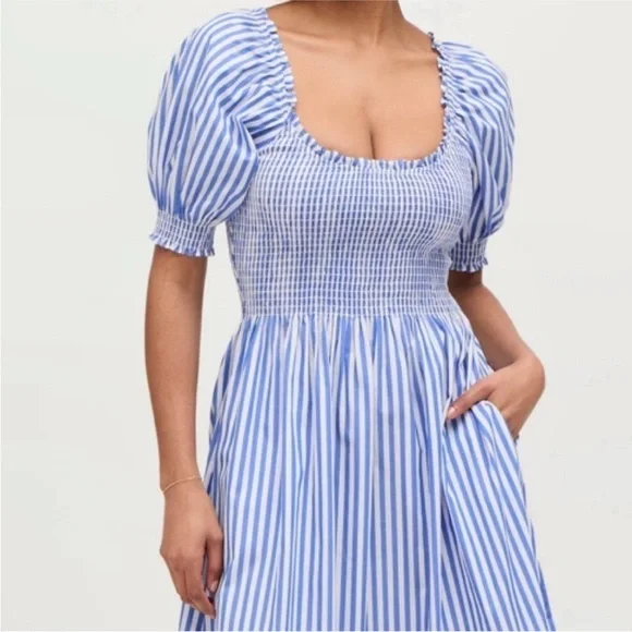 Hill House Louisa Nap Dress - Blueberry Stripe. S. NWT. - Picture 3 of 9